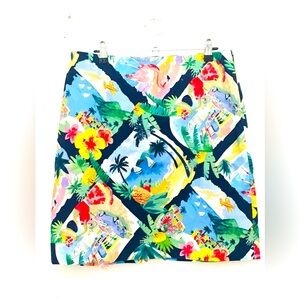 Talbots tropical print skirt EUC